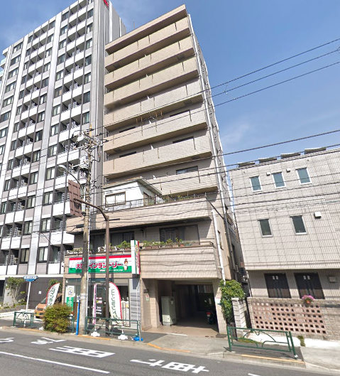 シティーハイツ深川外観１｜シティーハイツ深川は平成３年築の１０階建てマンションです。四ツ目通りに面していて、北上すると住吉、南下すると東陽町駅があります。