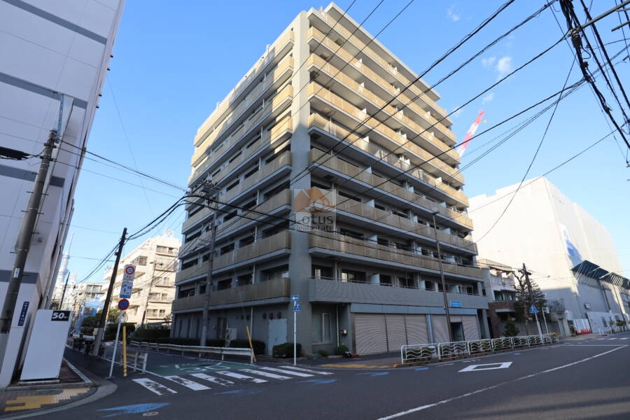 住吉パークホームズ外観1｜住吉パークホームズは平成６年築の１０階建てマンションです。住吉駅、菊川駅が徒歩圏内です。