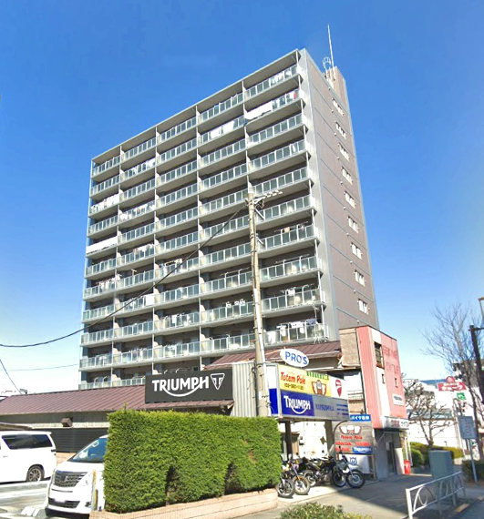 コスモお花茶屋参番館外観３｜コスモお花茶屋参番館は平成５年築の１３階建てのマンションです。国道６号線沿いにあります。「ドン・キホーテ青戸店」が近くにあります。お花茶屋駅、青砥駅が徒歩圏内です。