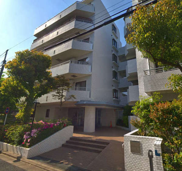 グリーンパーク水元Ⅶ外観２｜グリーンパーク水元７は平成２年築の７階建てマンションです。区立水元中学校前にあります。