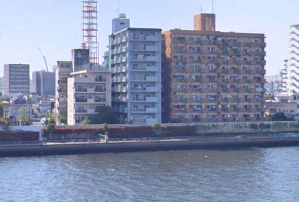 浅草サンパワー外観３｜浅草サンパワーは１０階建のマンションです。隅田川に隣接した貴重な立地です。