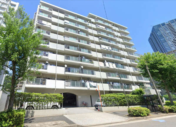 豊洲ハイツ外観５｜豊洲ハイツは、1982年（昭和57年）に建てられた10階建てのマンションです。