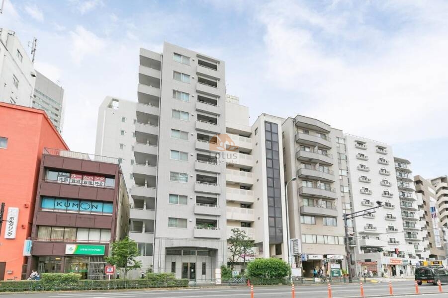 プリンスハイツ曙橋外観１｜プリンスハイツ曙橋は平成１３年築、地上１２階建てのマンションです。