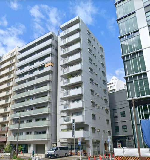 下谷第一サマリヤマンション外観２｜下谷第１サマリヤマンションは１１階建てのマンションです。昭和通り沿いにあります。日比谷線・三ノ輪駅、入谷駅が徒歩圏内です。