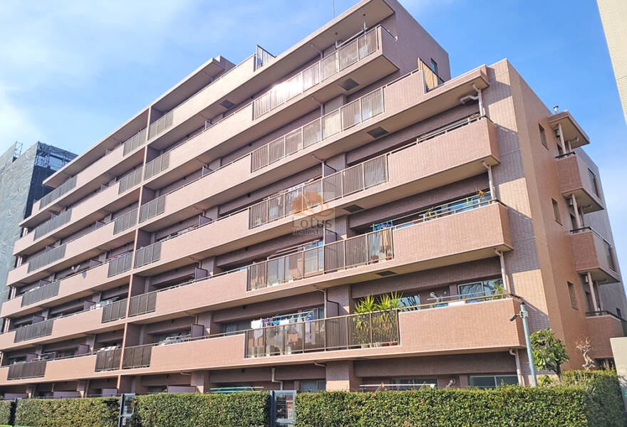 イトーピア都立家政リブル外観４｜イトーピア都立家政リブルは平成１０年築、地上７階建てのマンションです。南側に区立中村中学校があります。