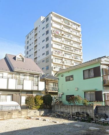 エントピア五月園外観｜エントピア五月園は昭和45年築、１２階建てのマンションです。