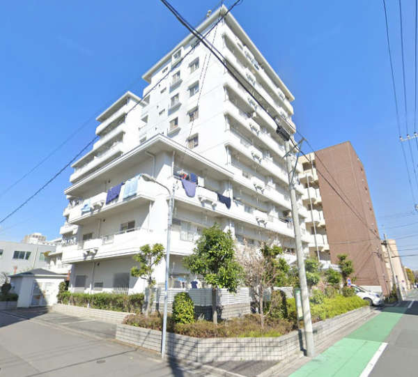 グリーンパーク南千住外観２｜グリーンパーク南千住は平成元年築、９階建てのマンションです。南千住駅から徒歩１０分圏内です。