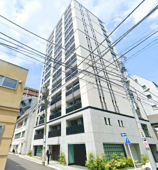 プラウド日本橋人形町ディア―ジュ外観３｜プラウド日本橋人形町ディア―ジュは平成２９年築、地上１４階建てのマンションです。人形町駅近く利便性良好です。