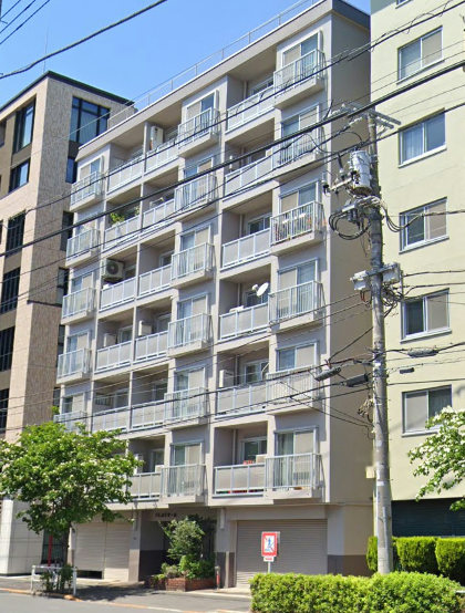 フラットＡ外観４｜フラットＡは昭和４５年築、７階建てのマンションです。