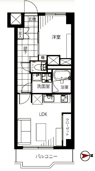 築地永谷コーポラス間取図