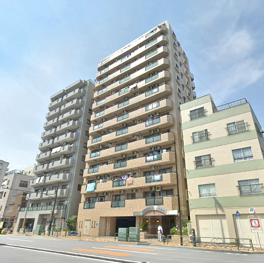アルファホームズ浅草第２外観１｜アルファホームズ浅草第２は平成8年築、13階建てのマンションです。