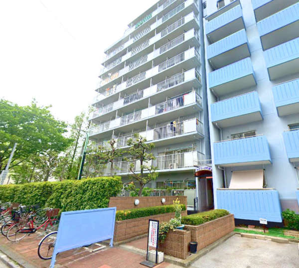 ネオコーポ町屋外観２｜ネオコーポ町屋は昭和５８年築、１０階建てのマンションです。