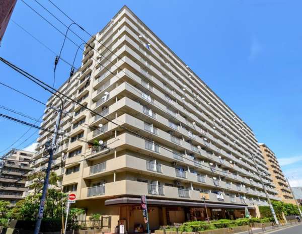 マインコーポ葛西外観６｜マインコーポ葛西は昭和５６年築、１４階建て、総戸数２３０世帯以上もの大規模マンションです。