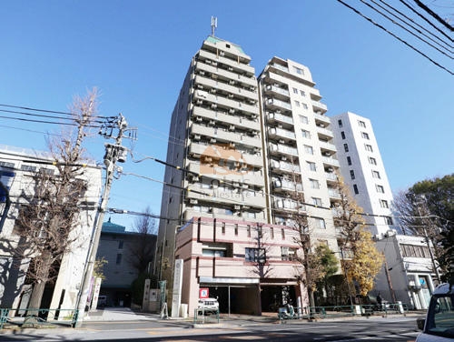 ロイヤルグリーン本郷外観１｜ロイヤルグリーン本郷は本郷通り沿いにある13階建のマンションです。
