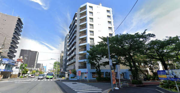 パークステージ尾久外観１｜パークステージ尾久は平成１年築の１０階建です。尾久から明治通りを通って徒歩５分です。田端駅も利用可です。