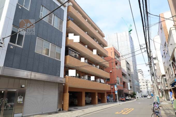 ダイアパレス三筋外観2｜南側は蔵前小学校通りに面しています。
