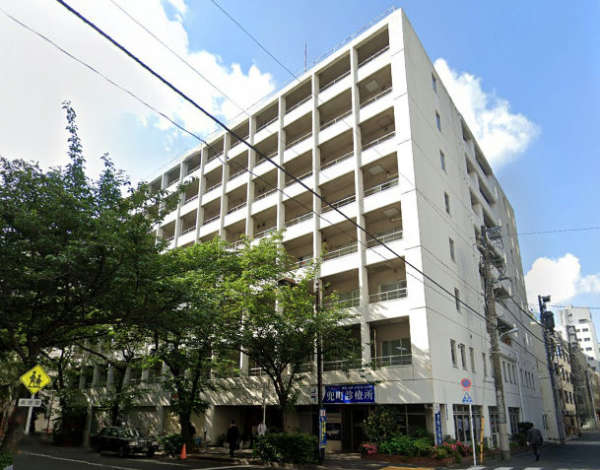 日本橋ロイヤルプラザ外観１｜日本橋ロイヤルプラザは昭和５５年築の９階建てです。日本橋駅、茅場町駅、宝町駅、東京駅が徒歩圏内にありアクセス良好です。