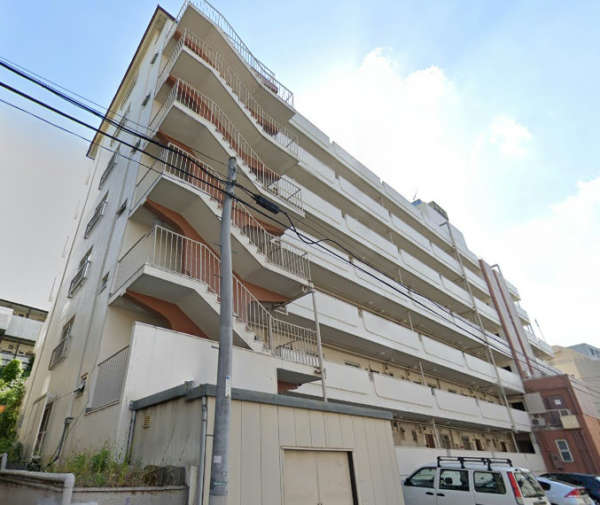 代々木ハビテーション外観３｜代々木ハビテーションは昭和４３年築の７階建てです。