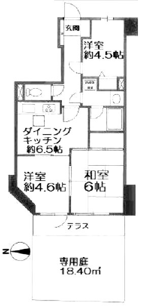 ライオンズマンション五反野駅前通り間取図