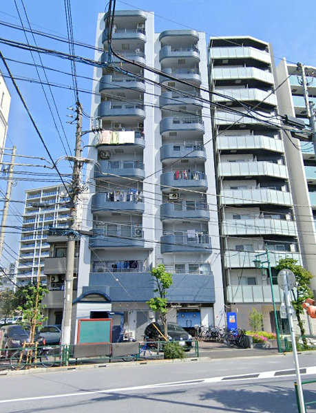 ハイツ西日暮里外観１｜ハイツ西日暮里は昭和５６年築、１０階建てのマンションです。新三河島駅から徒歩５分圏内です。三河島駅、西日暮里駅、日暮里駅も徒歩圏内です。