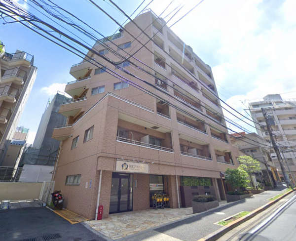 サンクオーレ恵比寿外観１｜サンクオーレ恵比寿は平成１４年築の９階建てマンションです。恵比寿、広尾駅が徒歩圏内です。