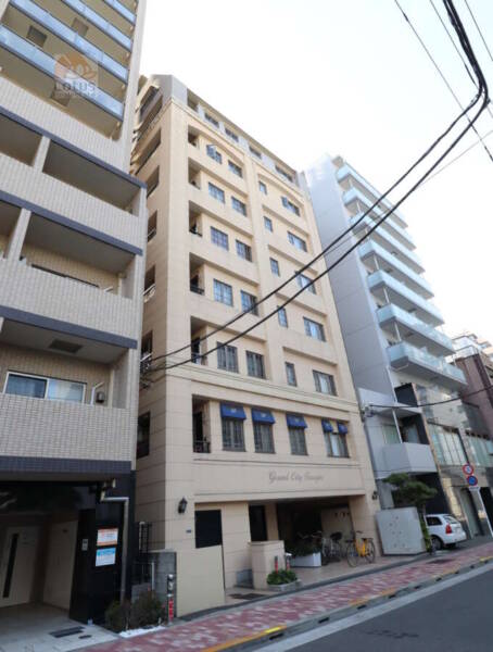 グランシティ鳥越外観4｜グランシティ鳥越は平成14年築、12階建てのマンションです。建物東と西に道路があります。