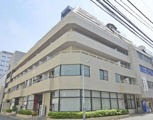 ステュディオ日本橋外観２｜ステュディオ日本橋は昭和５７年築、９階建てのマンションです。周辺はオフィスビルとマンションが混在する住環境です。人形町駅に近く、三越前駅、日本橋駅、東京駅も徒歩圏内です。