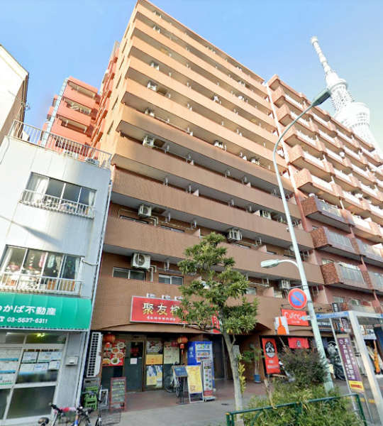 ヴェラハイツ吾妻橋外観５｜都営浅草線「本所吾妻橋」駅から近く、とうきょうスカイツリー、浅草方面へも徒歩圏内です。