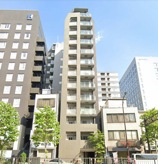 クオス銀座エスト・プルミエ外観３｜クオス銀座エストプルミエは平成１６年築、１３階建てのマンションです。駅から近く、利便性良好です。