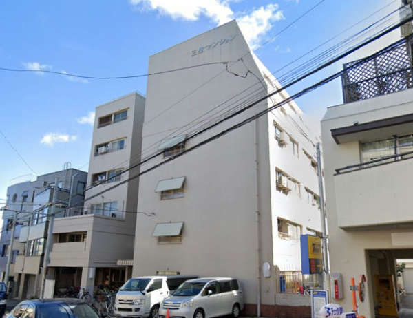 落合三生マンション外観１｜落合三生マンションは昭和４２年築、５階建てのマンションです。落合駅から徒歩３分の好立地です。