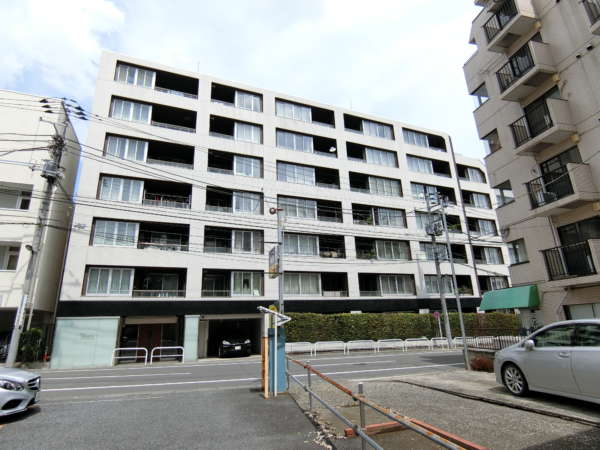 ファインレジデンス成増外観共用部1｜南側はマンションなどが建つ住宅地です。