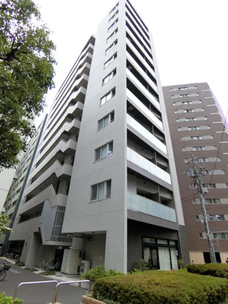 アトラス日本橋鞍掛外観共用部3｜南からの様子です。