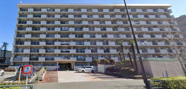 関屋ステーションハイツ外観４｜関屋ステーションハイツは昭和５０年築、９階建てのマンションです。京成関屋駅から近くて便利です。
