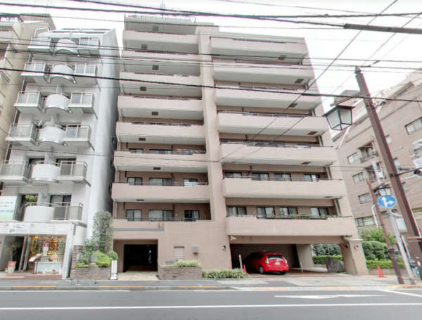 シティハイツ麻布十番外観３｜シティハイツ麻布十番は平成１２年築、１１階建てのマンションです。