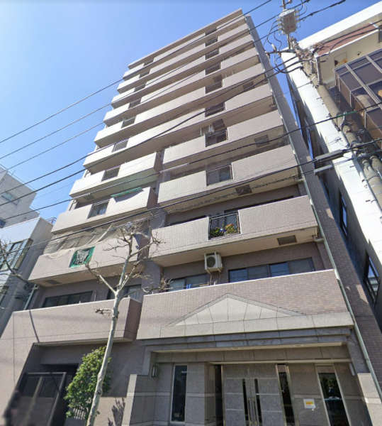 ベルメゾン浅草桜橋外観１｜ベルメゾン浅草桜橋は平成１０年完成の１１階建てのマンションです。台東リバーサイドスポーツセンターの前にあります。