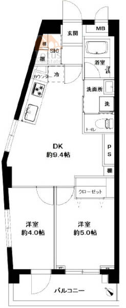 ラティス成城501間取図