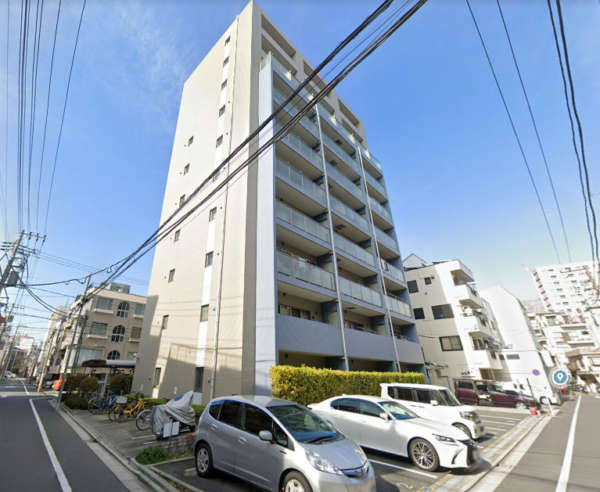 アイシンフォニー三ノ輪外観３｜アイシンフォニー三ノ輪は平成２２年築、１０階建てのマンションです。三ノ輪駅から徒歩５分圏内です。大通りに面しない住宅地に立地します。