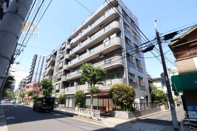 エンゼルハイツ外観1｜エンゼルハイツは平成3年築、7階建てのマンションです。