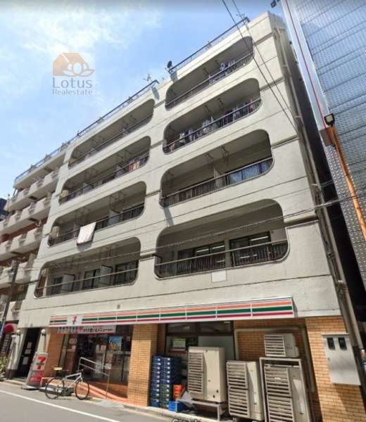 ライオンズマンション錦糸町外観１｜ライオンズマンション錦糸町は昭和５３年築、９階建てのマンションです。錦糸町駅南口から徒歩６分です。１階にセブンイレブンがあります。