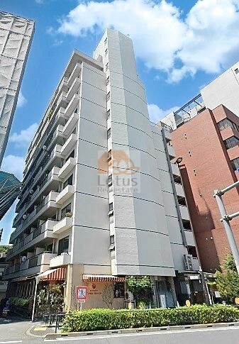 ニュー外苑ハイツ外観１｜ニュー外苑ハイツは昭和４４年築、１０階建てのマンションです。