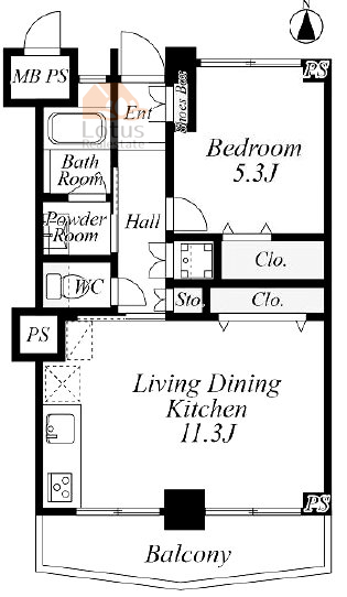 マンションニュー恵比寿305間取図