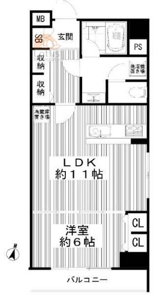 日興パレス日本橋803間取図