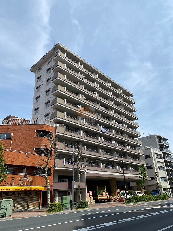 目白通り沿いに建つ11階建のマンションで、1階部分には駐車スペースが設けられています。直線的なファサードが特徴で、各住戸のバルコニーが整然と並び、実用的な都市型の外観です。豊玉東豊エステートは、昭和47年築で、11階建てのマンションです。