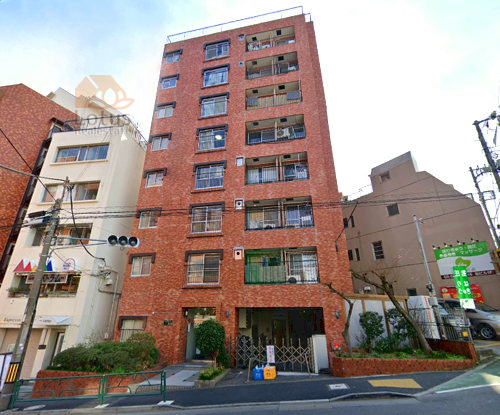 ハイライフ文京外観１｜ハイライフ文京は昭和５２年築、８階建てのマンションです。千駄木駅から団子坂を登って徒歩２分の立地です。