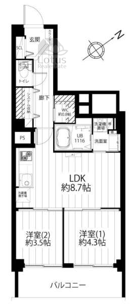 旭ヶ丘マンション705間取図