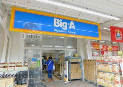 ビッグ・エー 江東大島団地店｜「ビッグ・エー 江東大島団地店」まで徒歩2分です。小さなスーパーですが24時間利用できます。