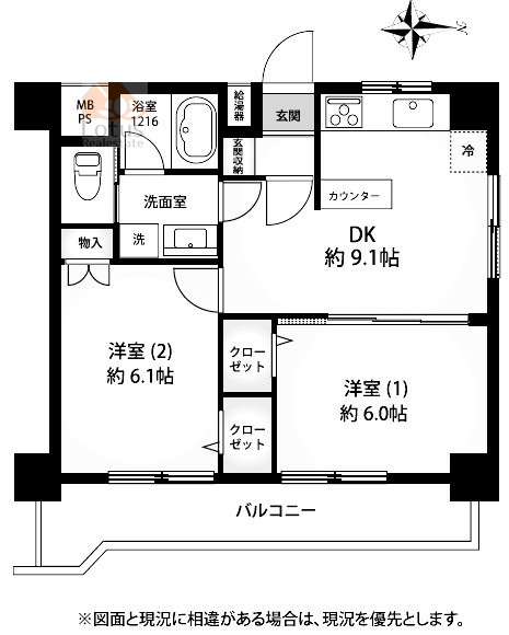 レック亀戸グリーンマンション201間取図