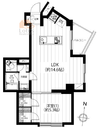 目黒ハイホーム1201間取図