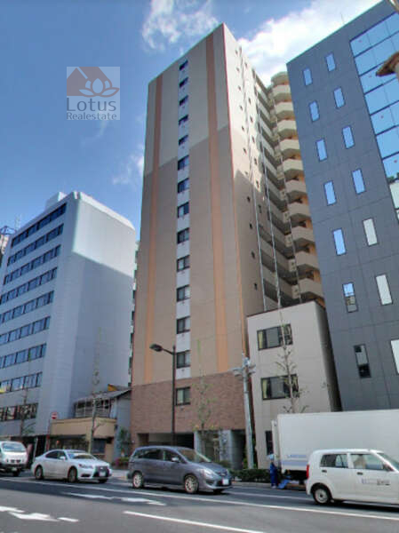 パレ・ソレイユ東京中央外観２｜パレソレイユ東京中央は平成17年築、15階建てのマンションです。八丁堀駅から徒歩1分の立地です。新富町駅、宝町駅なども徒歩圏内です。