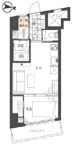 新宿パークサイド永谷207間取図